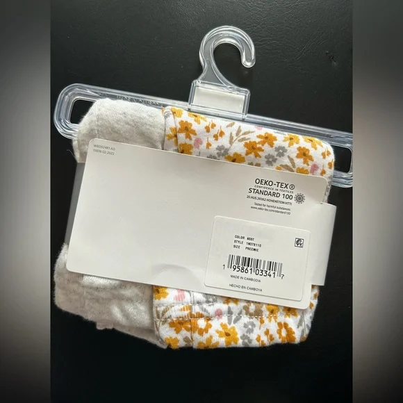 Carter’s preemie baby girl pants - Picture 2 of 2